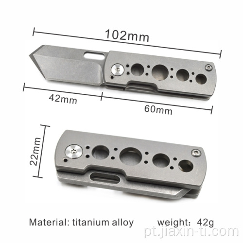 Sobrevivência EDC Chaveiro Titanium Mini Canivete Dobrável